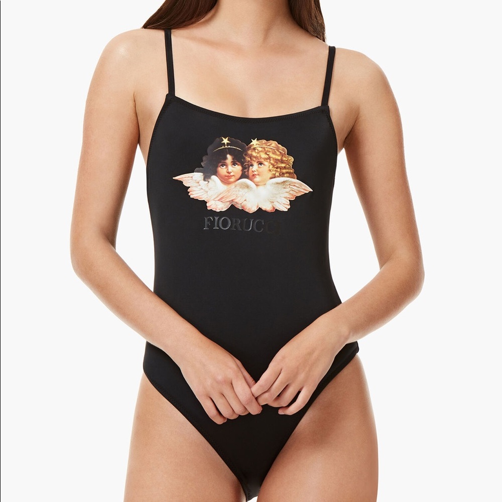 FIORUCCI ANGELS BLACK BODYSUIT